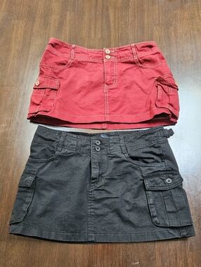 Lot Of 2 Brandy Melville Cargo Mini Skirts